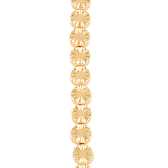 Gold Wheel Disc Beads, 7.5mm by Bead Landing&#x2122;